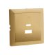 90674_TDU Fedlap dupla töltő aljzathoz (USB-A + USB-C), arany