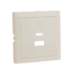   90674_TMF Fedlap dupla töltő aljzathoz (USB-A + USB-C), elefántcsont