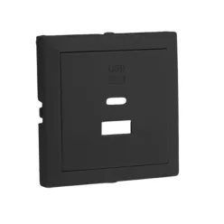   90674_TPM Fedlap dupla töltő aljzathoz (USB-A + USB-C), fekete