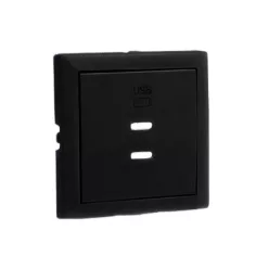 90675_TPM Fedlap dupla töltő aljzathoz (2x USB-C), fekete