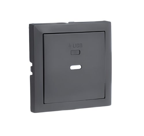 90676_TIS Fedlap USB-C töltő aljzathoz, szürke