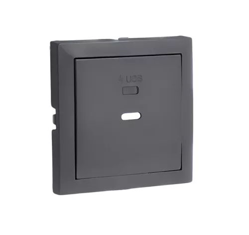 90676_TIS Fedlap USB-C töltő aljzathoz, szürke