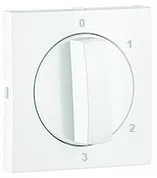 90766_TBR Fedlap forgócsapos kapcsolóhoz, (0,1,2,3) jellel fehér színű