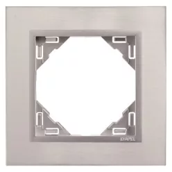 90910_TIA METALLO Egyes keret, inox/alumínium