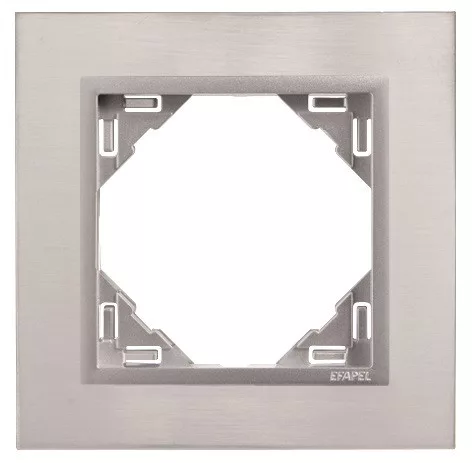 90910_TIA METALLO Egyes keret, inox/alumínium