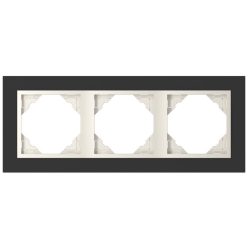   90930_TEC Crystal Hármas keret, fekete kristály/gyöngyház