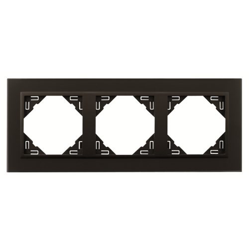 90930_TEP Crystal Hármas keret, fekete kristály/fekete