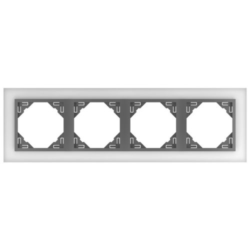 90940_TCS Crystal Négyes keret, kristály/szürke