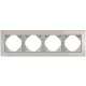 90940_TIA METALLO Négyes keret, inox/alumínium