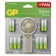 GP Super Alkáli elem AA 12db + AAA 12db + Ventilátor