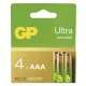GP Ultra Alkáli elem AAA 4db