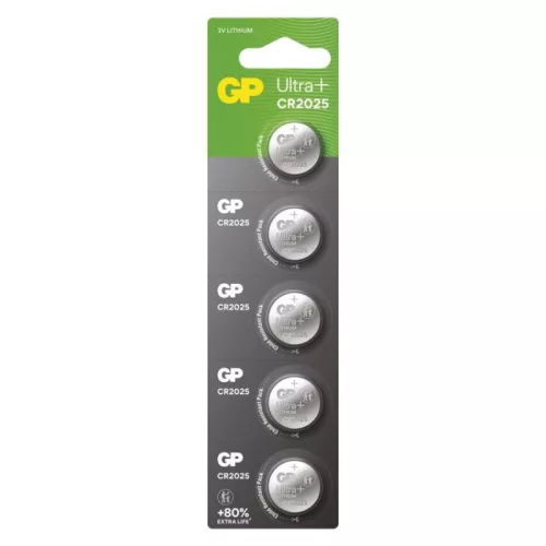 GP Ultra plus Lítium gombelem CR2025 5db/bliszter