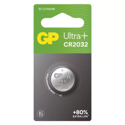 GP Ultra plus Lítium gombelem CR2032 1db/bliszter