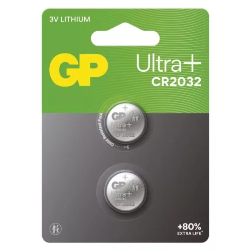 GP Ultra plus Lítium gombelem CR2032 2db/bliszter