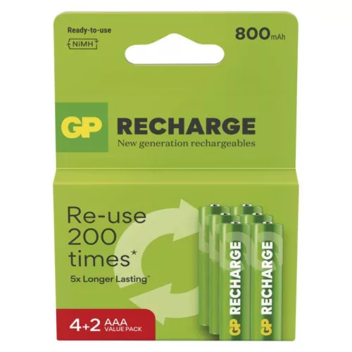 GP Recharge 800 AAA Akkumulátor (HR03) 6db