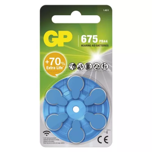 GP Gombelem hallókészülékekbe ZA675 6db/bliszter