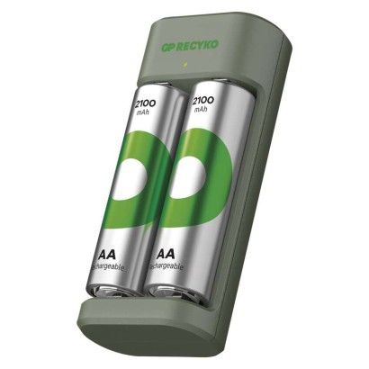 GP Akkumulátor töltő Eco E221+2xAA ReCyko 2100mAh