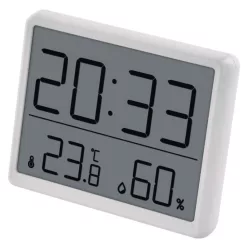   Digitális hőmérő páratartalom-mérővel, vezeték nélküli érzékelővel, óra, dátum E6210