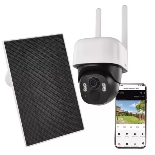 GoSmart Kültéri akkumulátoros kamera IP-1200 WASP wifivel és napelemmel
