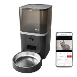   GoSmart állateledel adagoló kamerával Pet Care, 6 l, fekete, Wi-Fi
