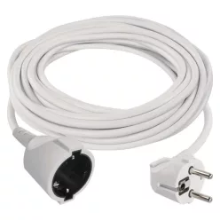 Hosszabbító 10 m / 1 aljzat / fehér / PVC / 1,5 mm2