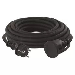   Hosszabbító 10 m / 1 aljzat / fekete / gumi-neoprén / 250 V / 1,5 mm2