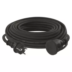   Hosszabbító 20 m / 1 aljzat / fekete / gumi-neoprén / 250 V / 1,5 mm2