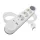 Hosszabbító 2 m / 3 aljzat / kapcsolós / fehér / 1× USB-A + 1× USB-C  / 1,5 mm2