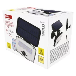   EMOS LED SOLAR reflektor hordozható SPILO, PIR, 1500lm IP54 meleg fehér