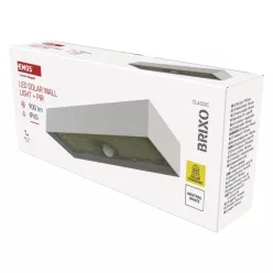   EMOS LED SOLAR lámpatest BRIXO PIR, 900lm IP65 természetes fehér