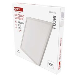   LED felületi lámpatest FLORI négyzet, fehér, 18W, semleges fehér