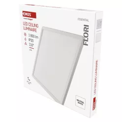   LED felületi lámpatest FLORI négyzet, fehér, 18W, semleges fehér