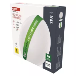   LED mennyezeti lámpatest TIVI, A CLASS, kerek, fehér 11W, IP44, Természetes fehér