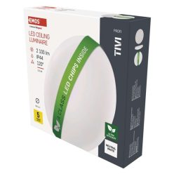   LED mennyezeti lámpatest TIVI, A CLASS, kerek, fehér 12,5W, IP44, Természetes fehér