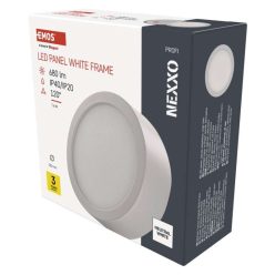   LED felületi lámpatest NEXXO, kerek, fehér, 7,6W, Természetes fehér