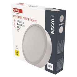   LED-es felületi lámpatest NEXXO, kerek, fehér, 21W, semleges fehér