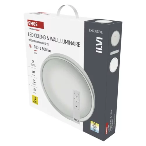 EMOS LED mennyezeti lámpa ILVI 30W 1800lm dimm. állítható színhőmérséklet