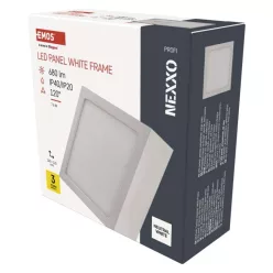   LED felületi lámpatest NEXXO, négyzet, fehér, 7,6W,Természetes fehér