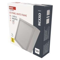   LED felületi lámpatest NEXXO, négyzet, fehér, 12,5W,Természetes fehér