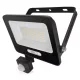 LED reflektor GLARO PIR 30 W, fekete, IP54, 3000 lm, természetes fehér