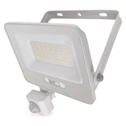   LED reflektor GLARO PIR 30 W, fehér, IP54, 3000 lm, természetes fehér