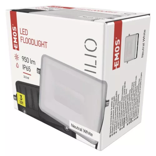 EMOS Ilio LED reflektor 10.5W 950lm IP65 természetes fehér