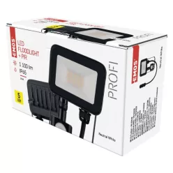  EMOS LED reflektor INOVO 10W 1100lm mozgásérzékelőve IP65 term. fehér