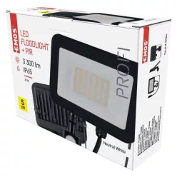  EMOS LED reflektor INOVO 30W 3300lm mozgásérzékelőve IP65 term. fehér