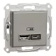 Schneider ASFORA Dupla USB töltő, 2,4A, A+C, bronz (EPH2700369)