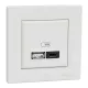 Schneider ASFORA Dupla USB gyorstöltő, A+C, 45W, fehér (EPH2700421)