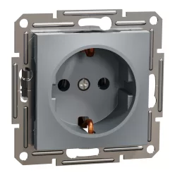   Schneider ASFORA 2p+f csatlakozóaljzat, csavaros, acél (EPH2900162)