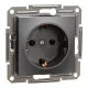 Schneider ASFORA 2p+f csatlakozóaljzat, csavaros, antracit (EPH2900171)