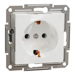   Schneider ASFORA 2p+f csatlakozóaljzat, csavaros, keret nélkül, fehér (120db) (EPH2970121)