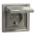 Schneider ASFORA 2p+f csatlakozóaljzat, biztonsági zsaluval, csapfedeles - IP44, bronz (EPH3100369)
